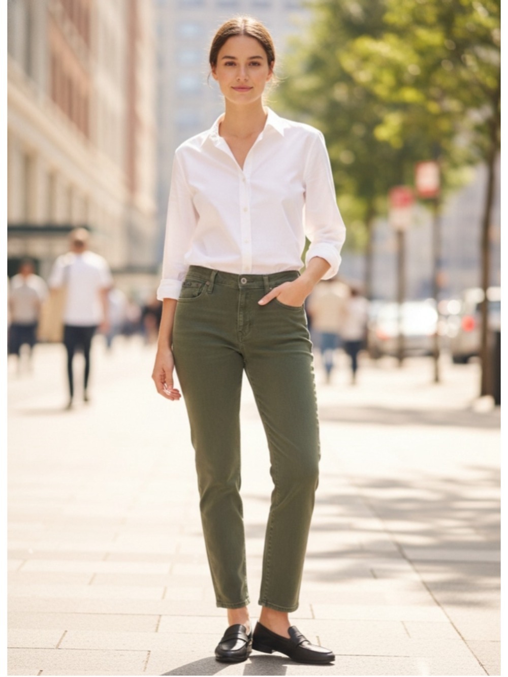 Polo Ralph Lauren Green Straight Leg Jeans Women's Size XL (18/20)